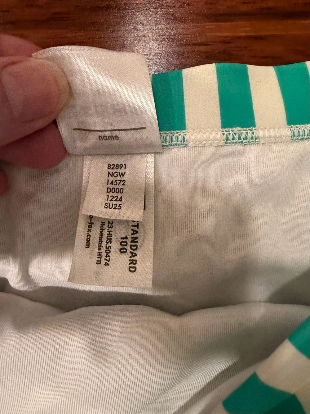 Hanna Andersson Girl's Teal Striped Swim Skirt Bottom Size 140 / US 10 - Like Ne